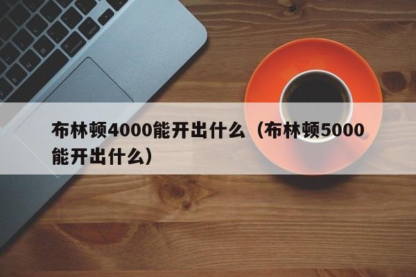 布林顿4000能开出什么（布林顿5000能开出什么）